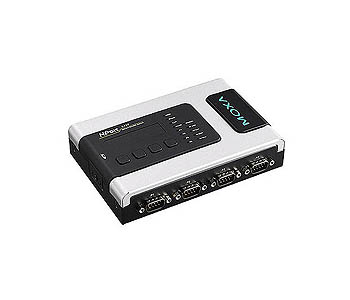 Moxa NPort 6450-T - 4 Port Terminal Device Server, US Plug, 3 in 1, 10/100M Ethernet, 12-48 VDC, w/o adapter by MOXA